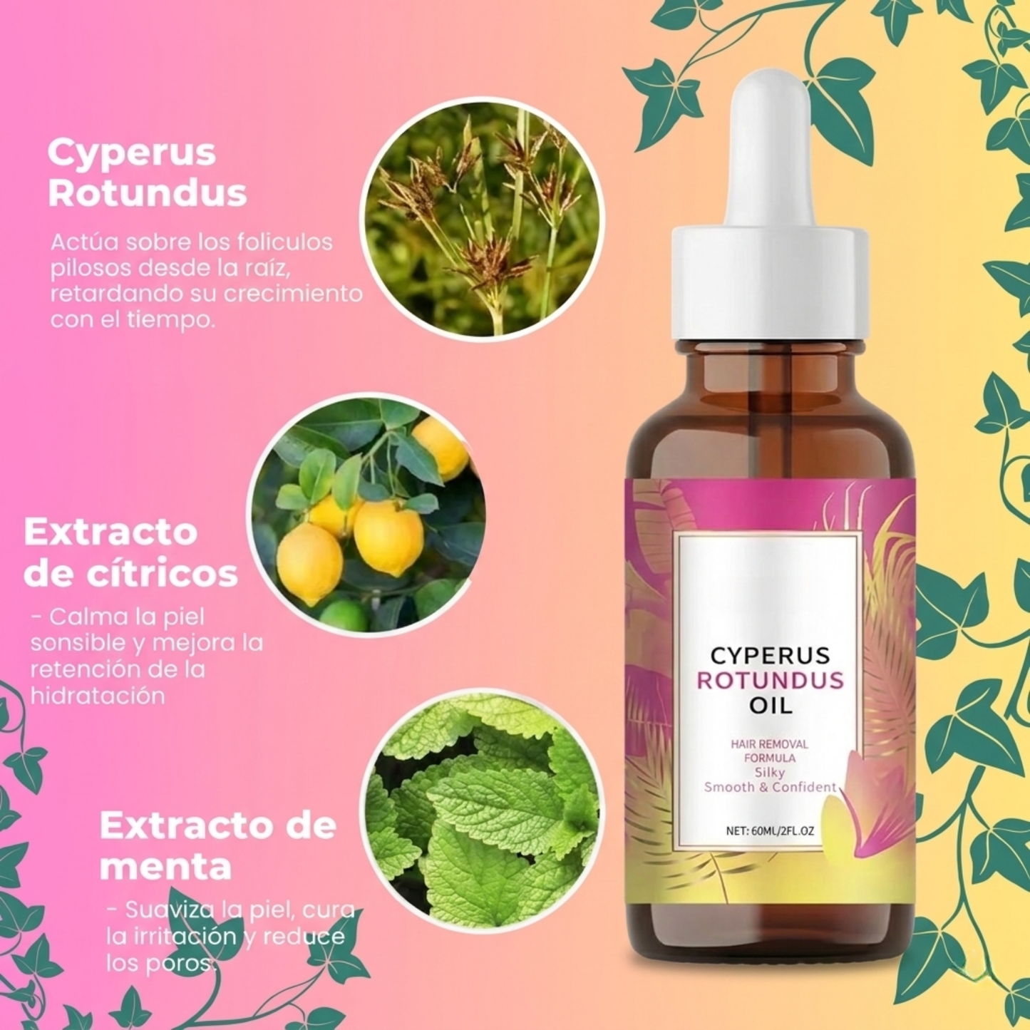 Aceite Cyperus® -Piel Suave y Sin Vello